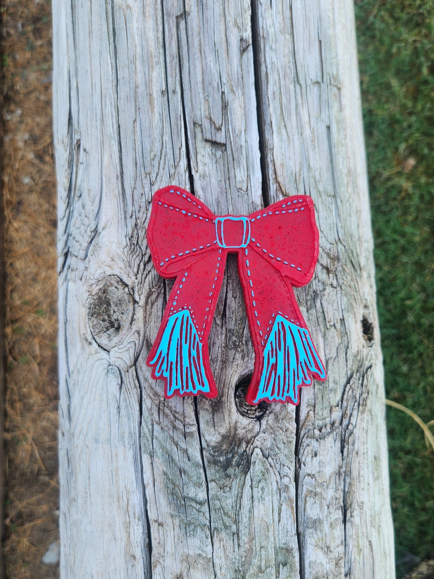 Bow with fringe silicone mold