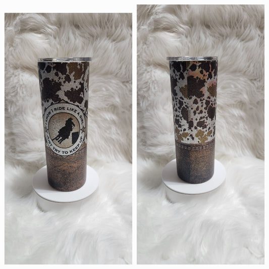 20 oz stainless steel glitter tumbler