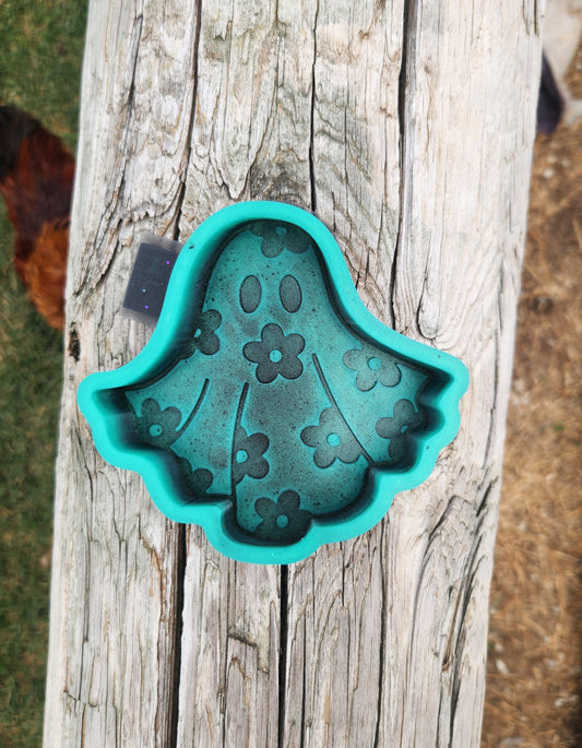 Ghost with flowers silicone mold